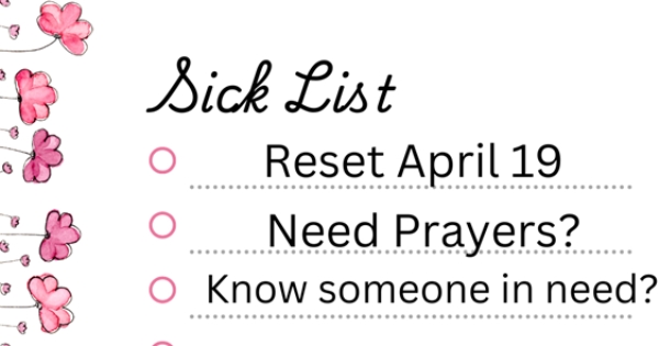 Prayer List reset