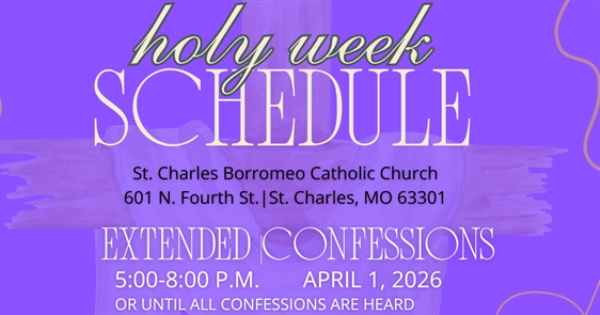 Holy Week Schedule